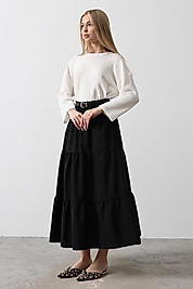 Kat Kat Siyah Uzun Etek